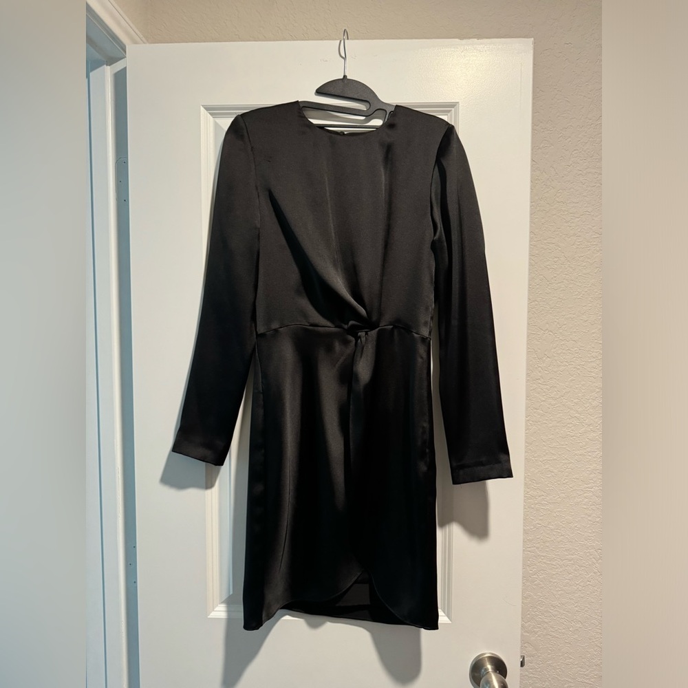 GIANNI BINNI mini long sleeve satin dress
